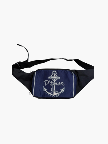 Adjustable Belt Fanny Pack with Zippered Compartments - P'town Anchor