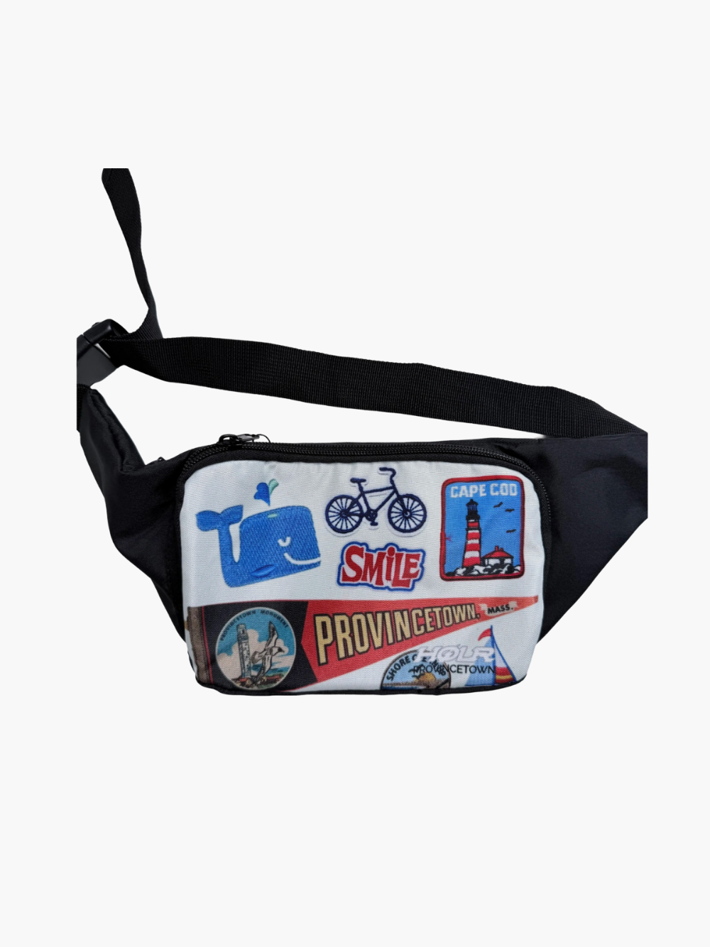 Adjustable Belt Fanny Pack with Zippered Compartments - I Love P'town
