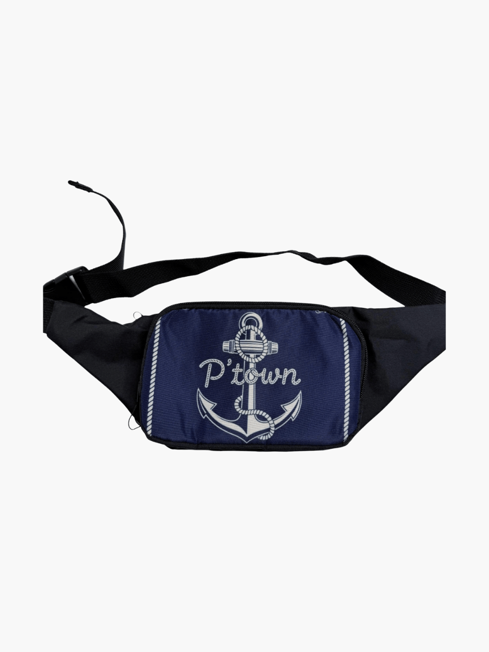 Adjustable Belt Fanny Pack with Zippered Compartments - P'town Anchor