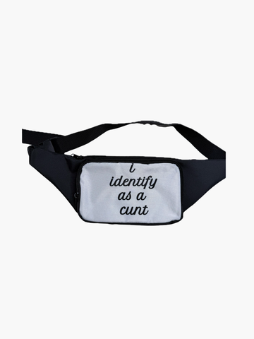 Adjustable Belt Fanny Pack with Zippered Compartments - Cunt