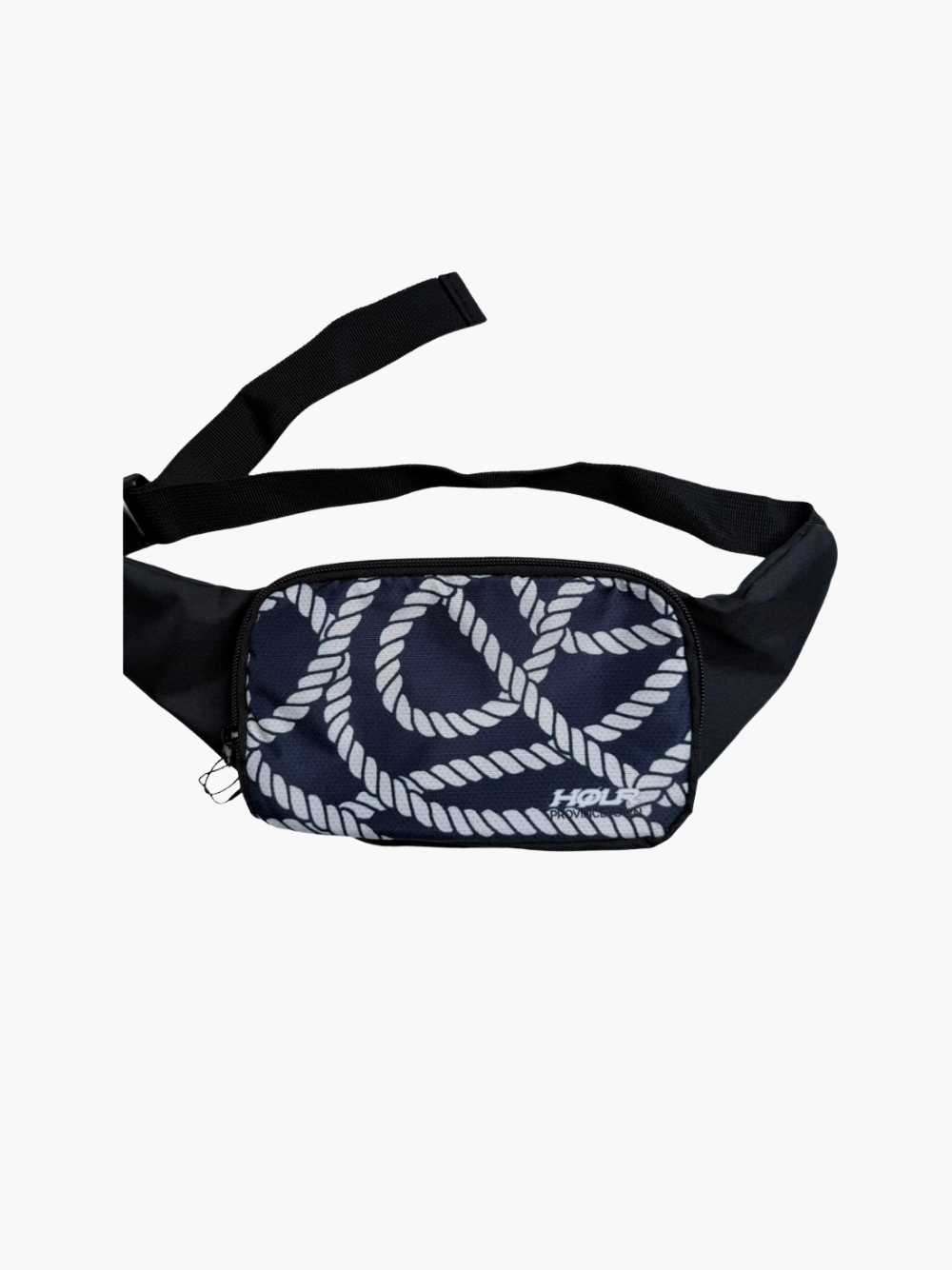 Adjustable Belt Fanny Pack with Zippered Compartments - Ropes